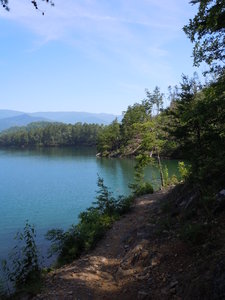 Tsali Left loop Trail Along Fontana Lake/ Mouse Branch, Smokey Mountain National Park in the Background