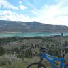 View of Joe's Valley Reservoir a mile (1.6 km) into the initial climb.