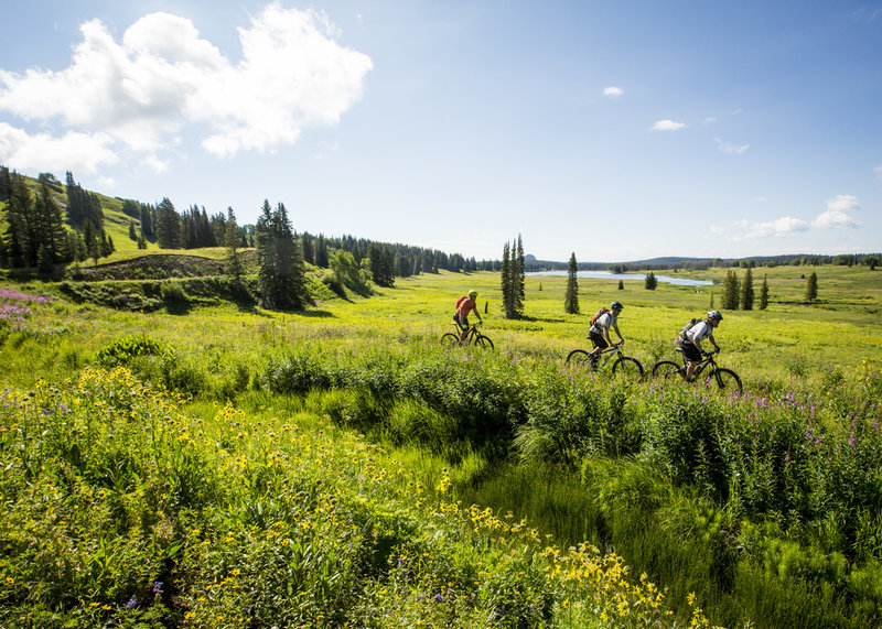 Heading out on the Continental Divide trail from Dumont Lake.