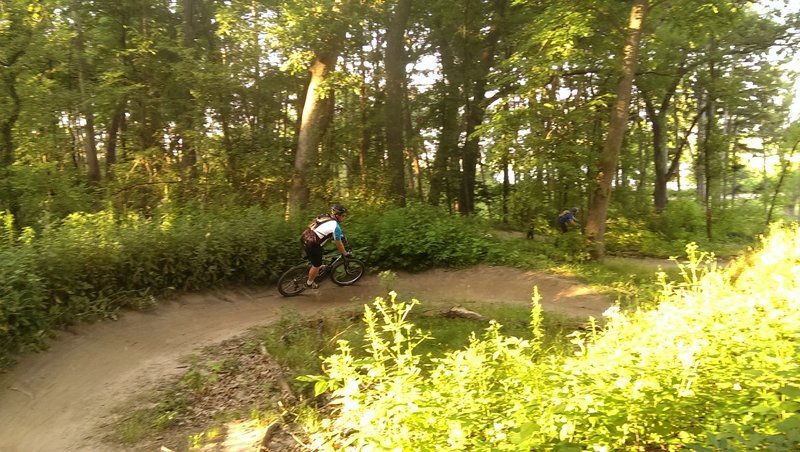 Wheeeee! Enjoying the berm