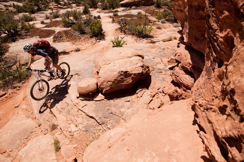 If you're not out in the open, you're riding under ledges on the Great Escape