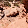 If you're not out in the open, you're riding under ledges on the Great Escape