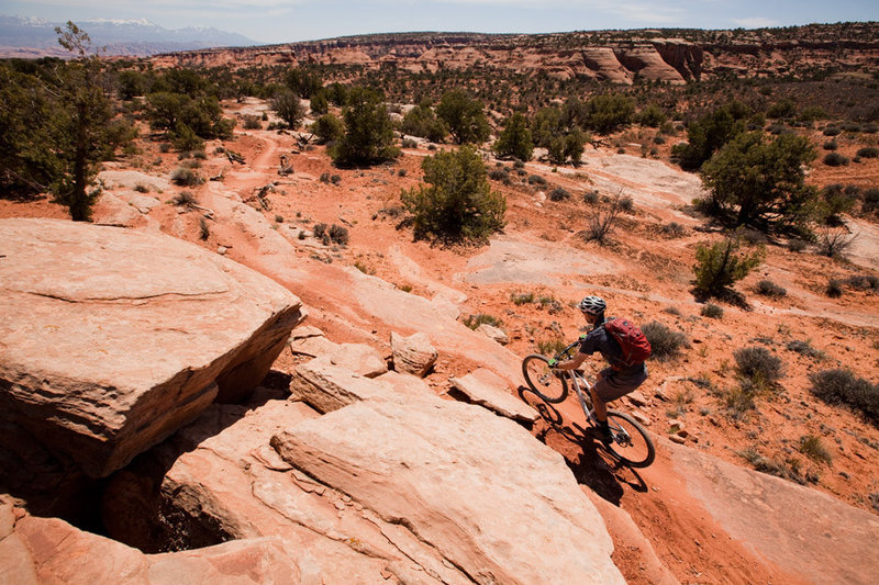 The slickrock is endless along the Bull Run Trail