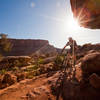 Late sun on Long Branch, one of the more technical trails in the Bar M area.