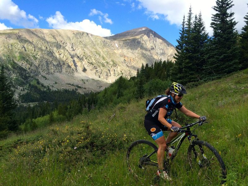 Nice riding with Quandary Peak in the background