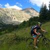 Nice riding with Quandary Peak in the background