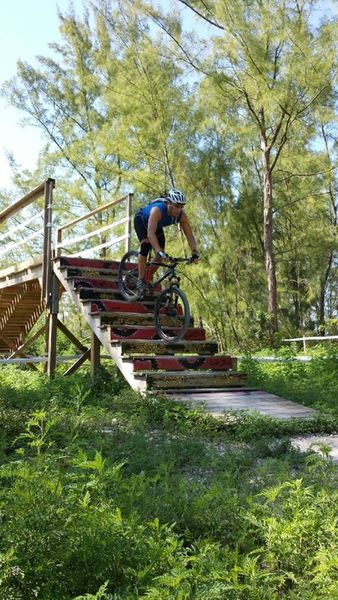 Nice up ramp & down stair cases section.