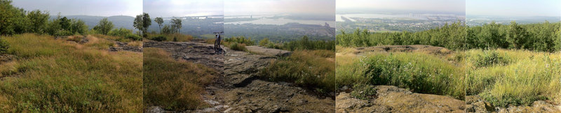 Fantastic, panoramic, scenic overlook: Lake Superior, Duluth, Superior, Wisconsin, harbor, St. Louis River.