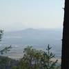 View east from Upper Twin Peak on a smoky late summer day. Roxy Ann and McLoughlin in the distance.