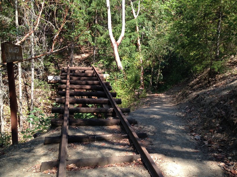 Scene of the fatal train wreck on Rail Trail