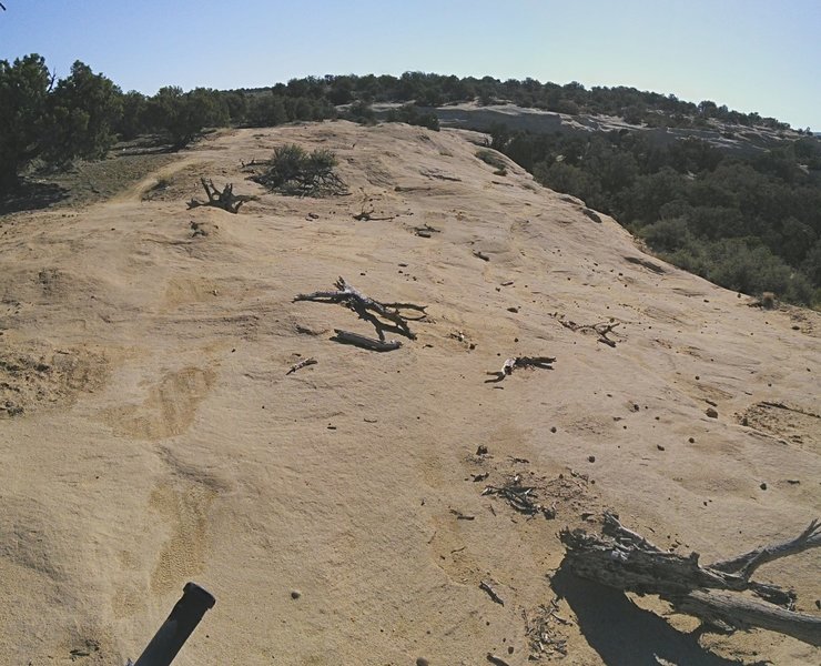 Slickrock along the canyon rim