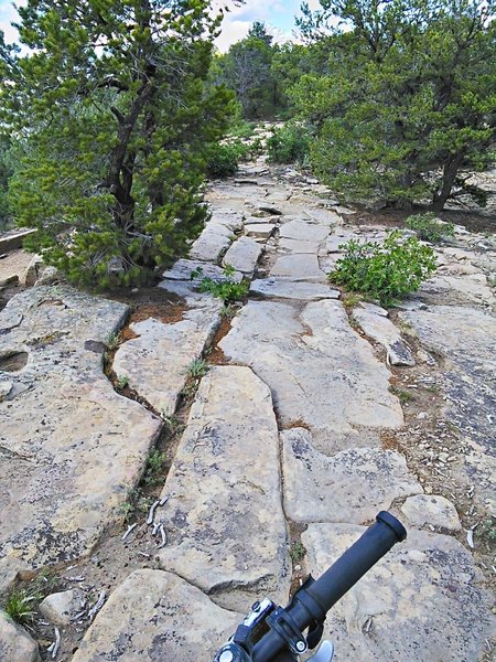 One of the smoother sections of sandstone plates