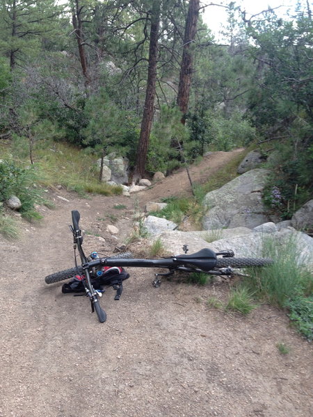 Blackmer is great section with a combination of technical riding through rocks and a couple long stretches of downhill towards the parking lot.  Some corners are slippery but nothing uncommon for this area of the CSprings