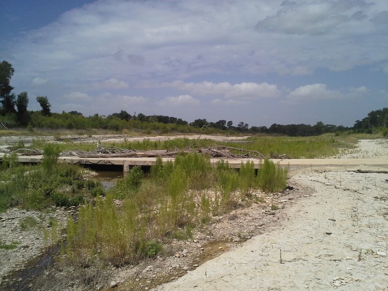 Box Crossing.  An old cement bridge that connects the trail(s) before the CR 258 bridge/Tejas Campground crossing.