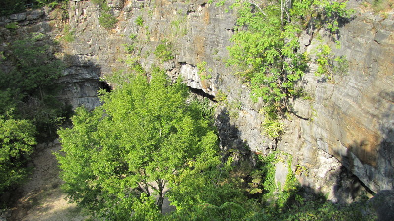 Three Caves, formerly known as Hermitage Quarry.  A loop trail encircles the "bowl" with overlooks at various locations.