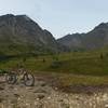 Looking out to the falls from the top of the Eska Falls biking trail