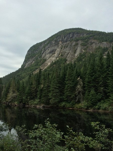 View of Mont La Croix. These kinds of geological formations are usually caused by a glacier scraping against hard rocks...