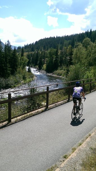 Bikers and fly-fishing-folks enjoy this stretch of the Eagle River