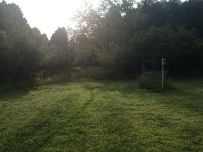 Entrance to trail - in field