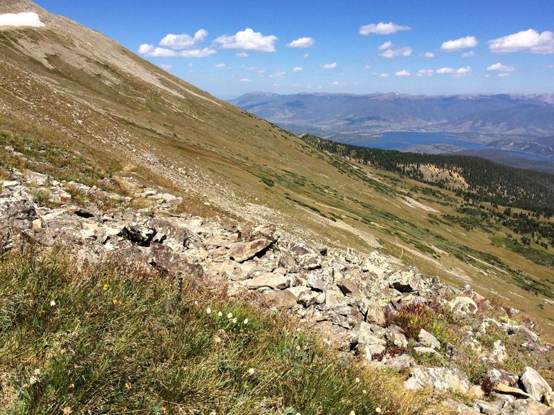 Yep, that's your trail heading way out across that tundra.