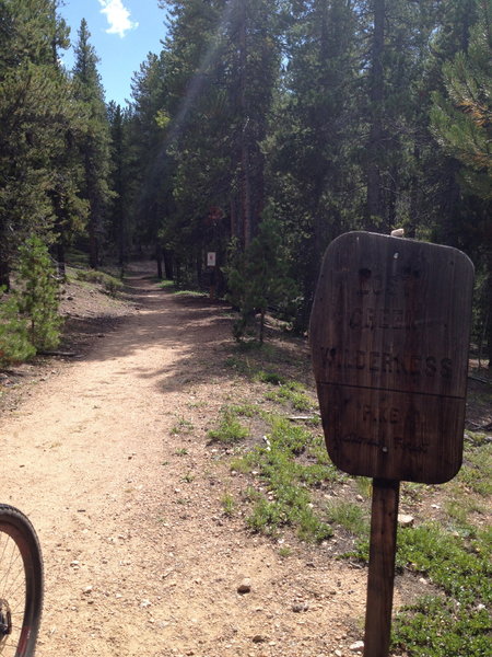 At the start of the wilderness section. The trail climbing up is this wide but more rocky. It's pretty easy to stay out of the junky stuff though.