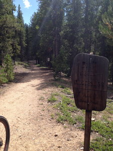 At the start of the wilderness section. The trail climbing up is this wide but more rocky. It's pretty easy to stay out of the junky stuff though.