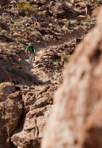 Canyon descent on top of Cedar Mountain