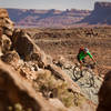 One of the challenging switchback descents along the Cedar Mountain trail