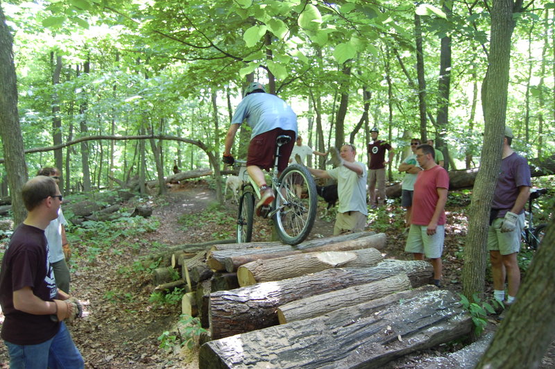 Log pile in Spiderman