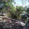 The rocky and scenic overlook along the Goodwater Loop at MP 6