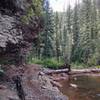 Cliffs and creek--signatures of the Hermosa Creek Trail