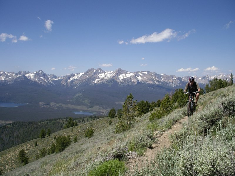 The top of Little Casino with the Sawtooths in the background