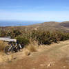 Views out to crashing waves on the beach from the high country of Swampy Ridge.