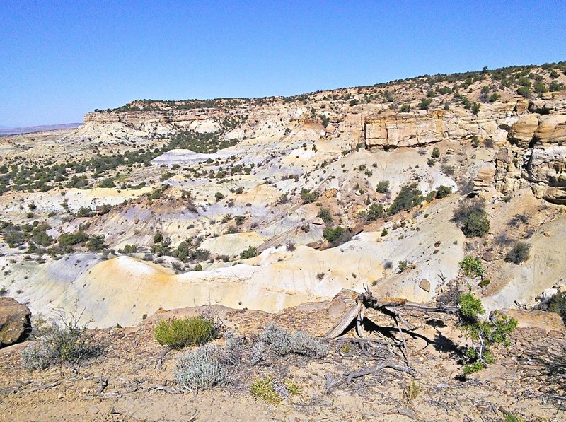 Looking down on painted desert