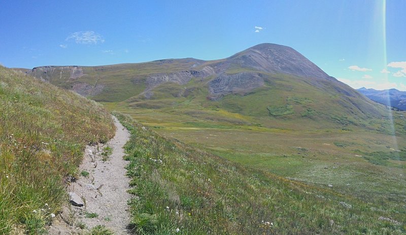 Looking across broad valley towards Sheep Mountain