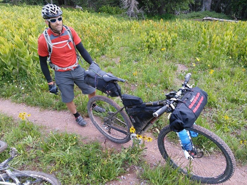 Well-equipped through-rider, a couple of weeks out of Denver