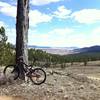 Inyan Kara Background, Sundance Mtn, form the Sundance Trail View south