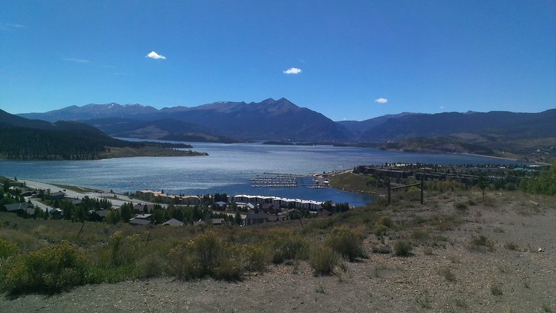 Breathtaking views of Dillon Reservoir and the Ten Mile Range from Oro Grande Trail