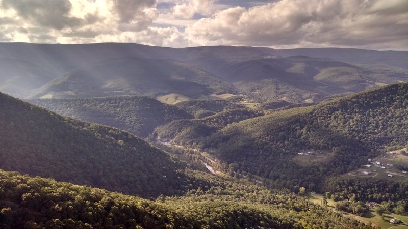 View of Smoke Hole just before the epic descent