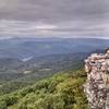 Looking down at Seneca rocks from one of the many overlooks