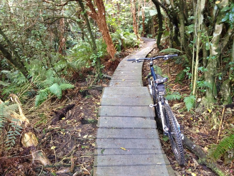 Very entertaining banked boardwalk.