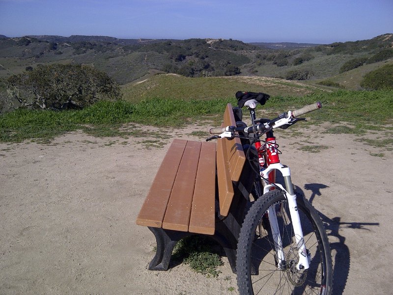 A view from the bench at the Top of Lower Goat.  Getting ready for the fun ride down.