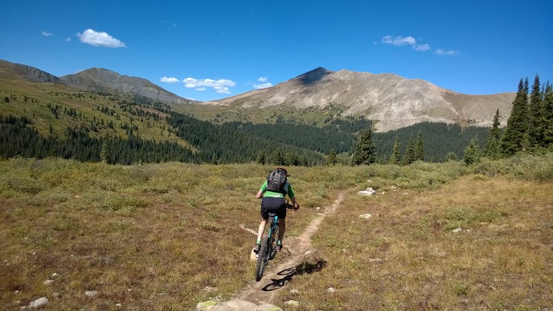 Getting some air time on CDT Alpine Tunnel