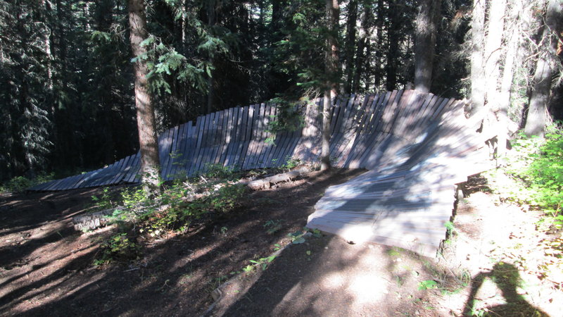 Ramp feature on Wood's Trail