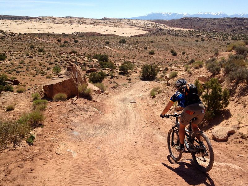 Dirt section before the massive slickrock area