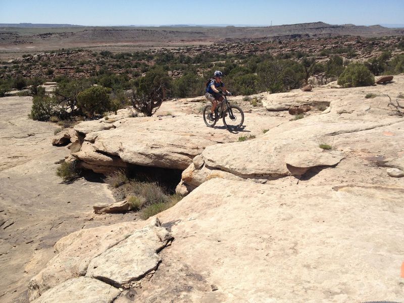 Slickrock ledges - fun!