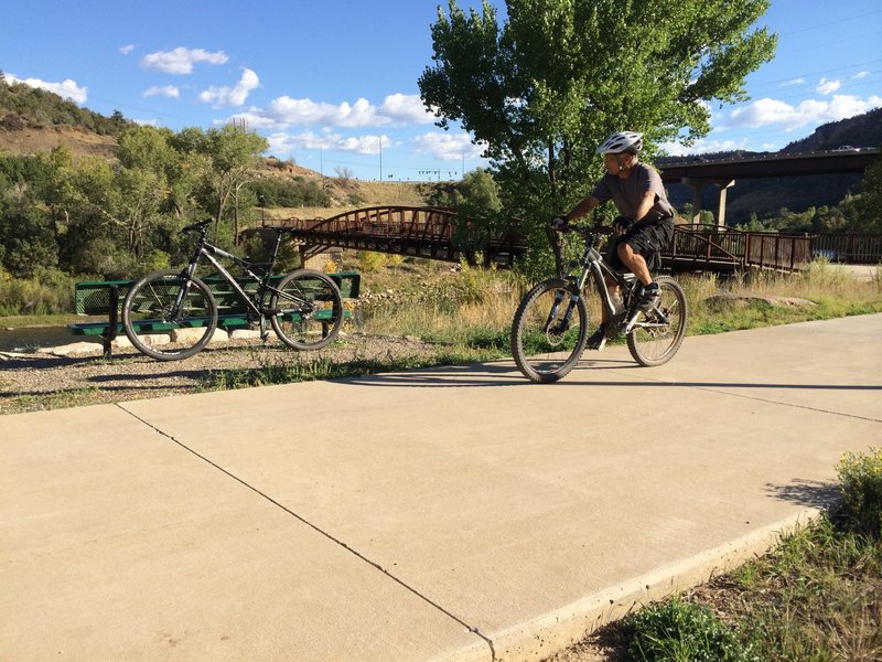 The Animas River Trail crosses the river in many locations and offers ample opportunities to rest.