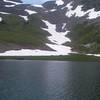 American/Michigan Lakes and last winter's snow hanging out.