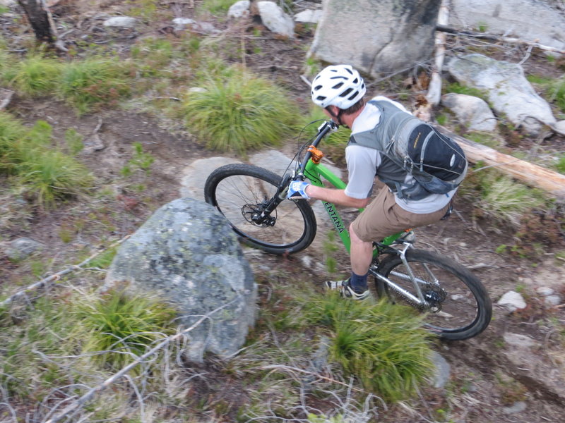 Weaving through the boulders