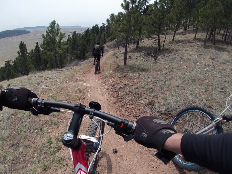 Just past a great lookout on the Sundance Trail.